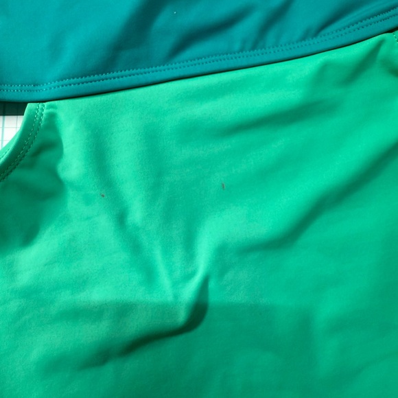 Lands' End Aqua and Turquoise Swimsuit - Picture 7 of 7